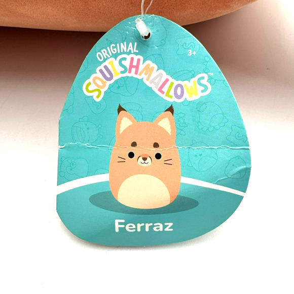 SQUISHMALLOWS NWT 14 Inch Plush Ferraz the Caracal Cat Orange Feline Stuffed Toy - Picture 4 of 7